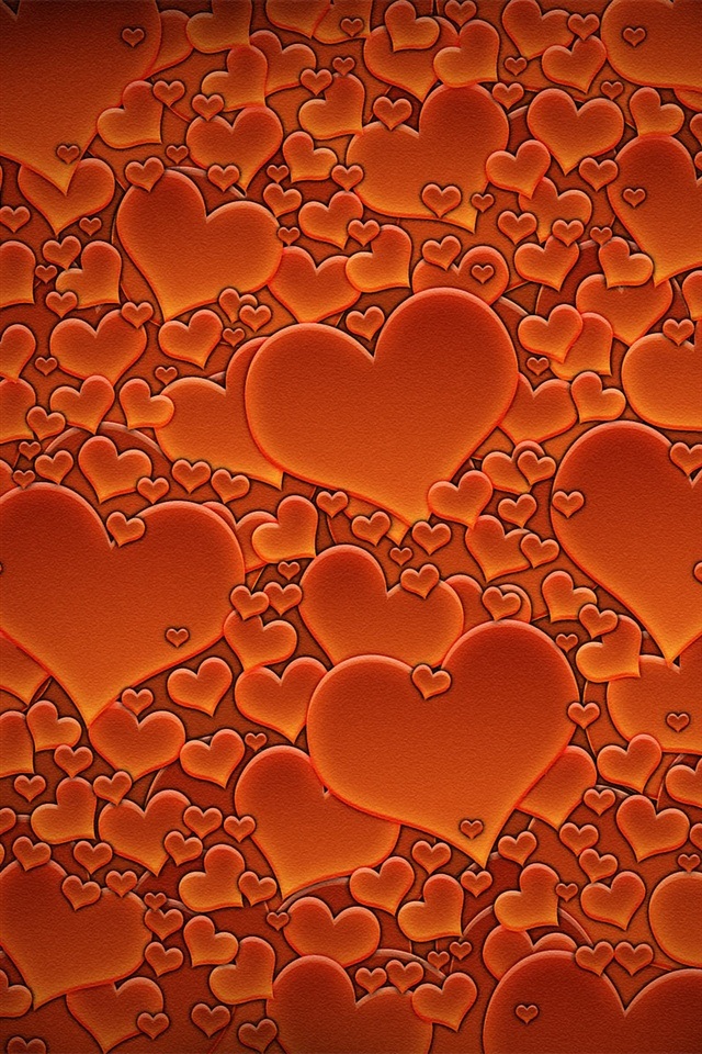 心心相映 爱情 苹果手机高清壁纸 640x960_