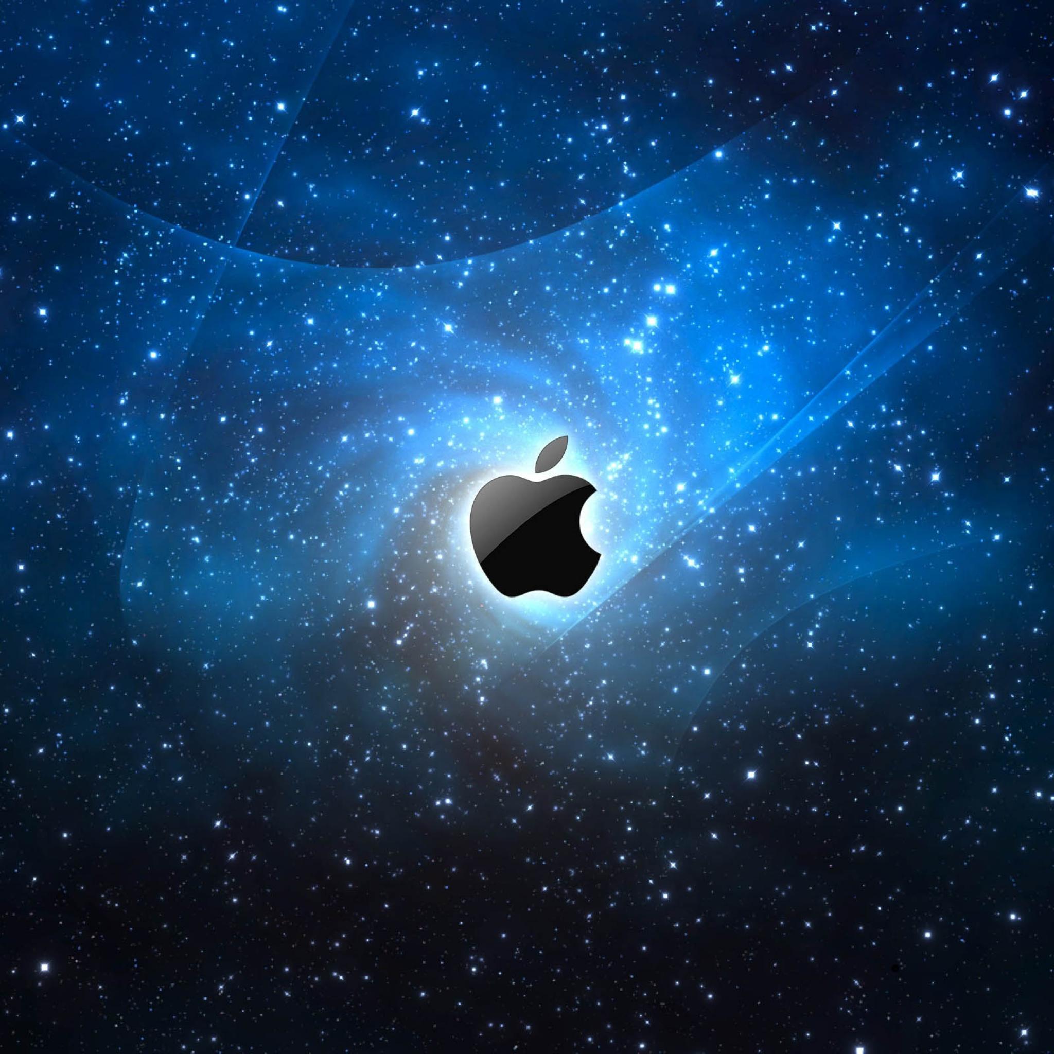 苹果apple logo 科技 蓝色 苹果手机高清壁纸 2048x