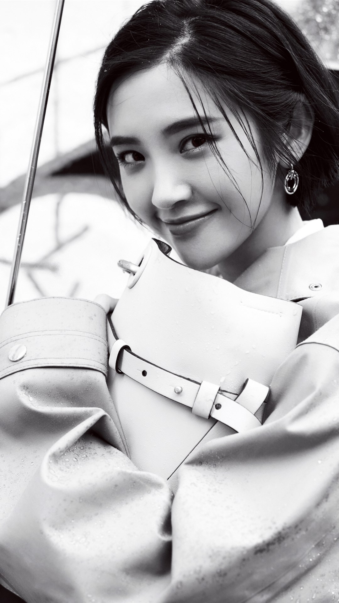 黑白美女 苹果手机高清壁纸 1080x1920_爱思助手