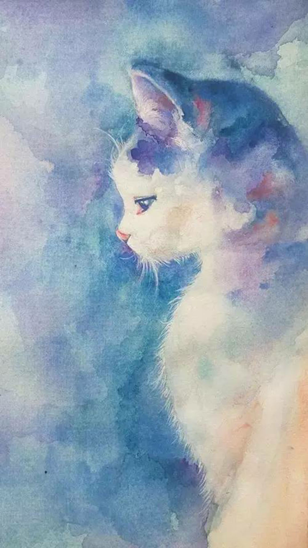 手绘 渲染猫咪 苹果手机高清壁纸 1080x1920_爱思助手