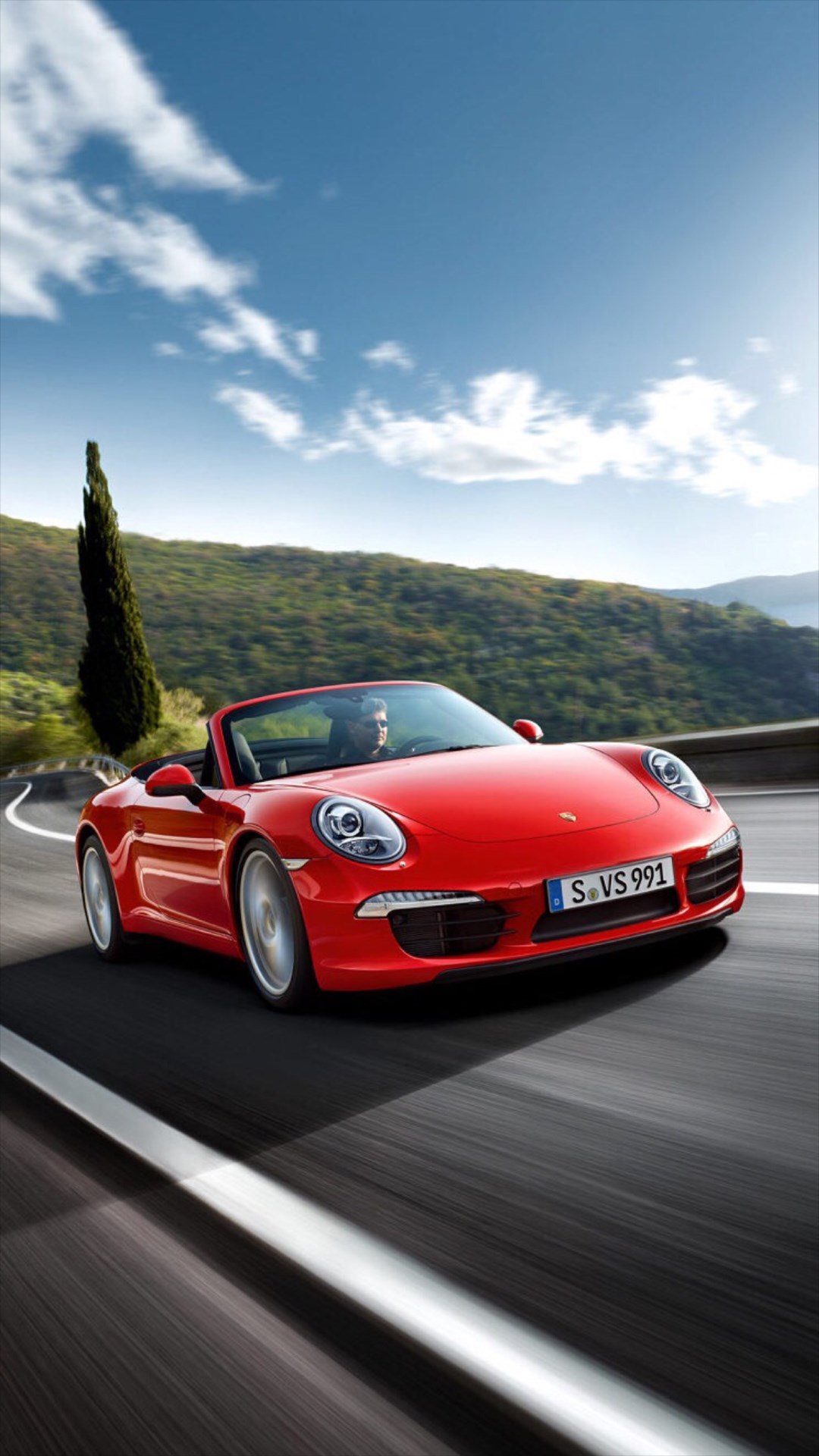 红色 法拉利 敞篷 跑车