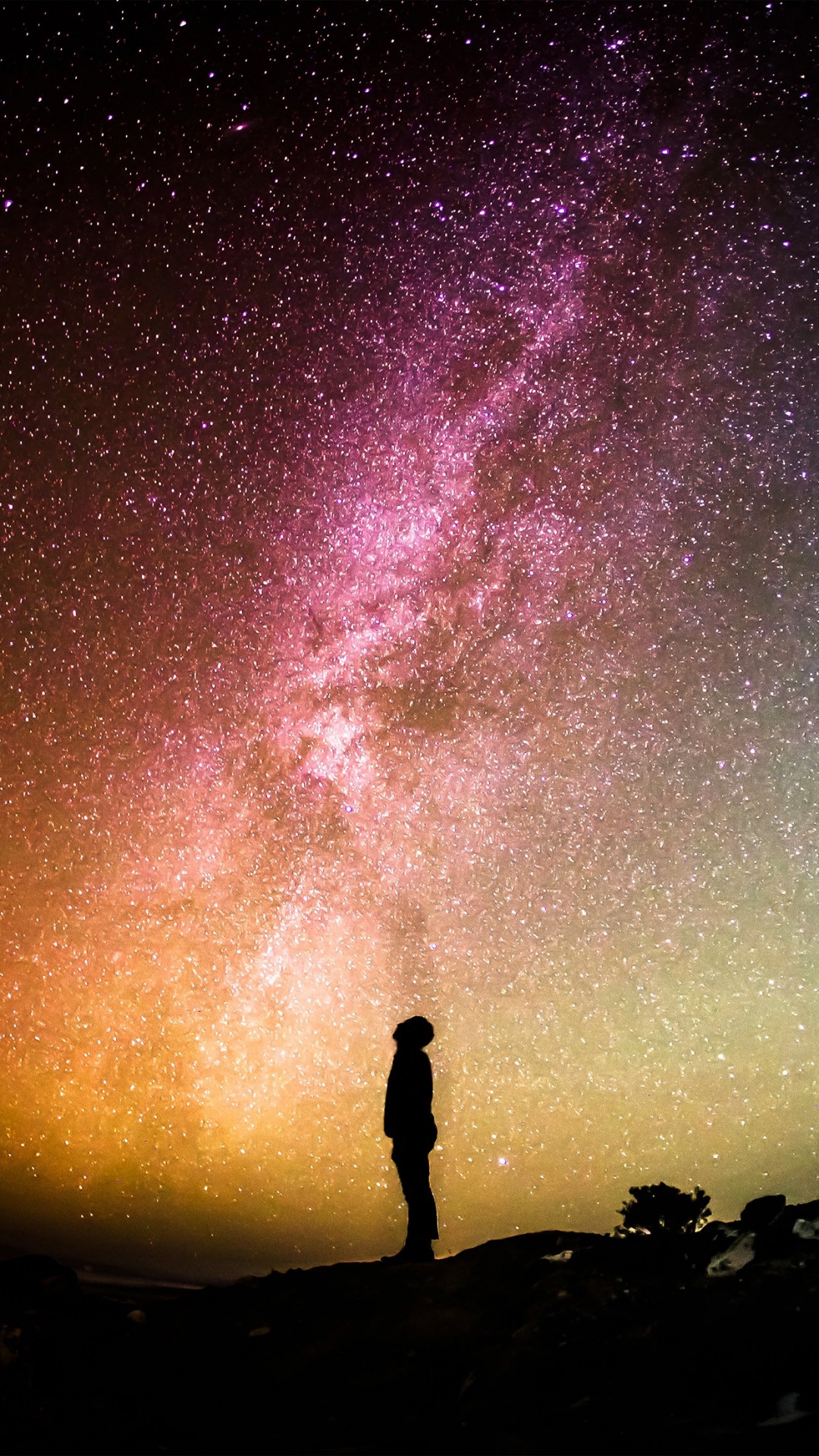 星空 夜空 男生 夜空 背影