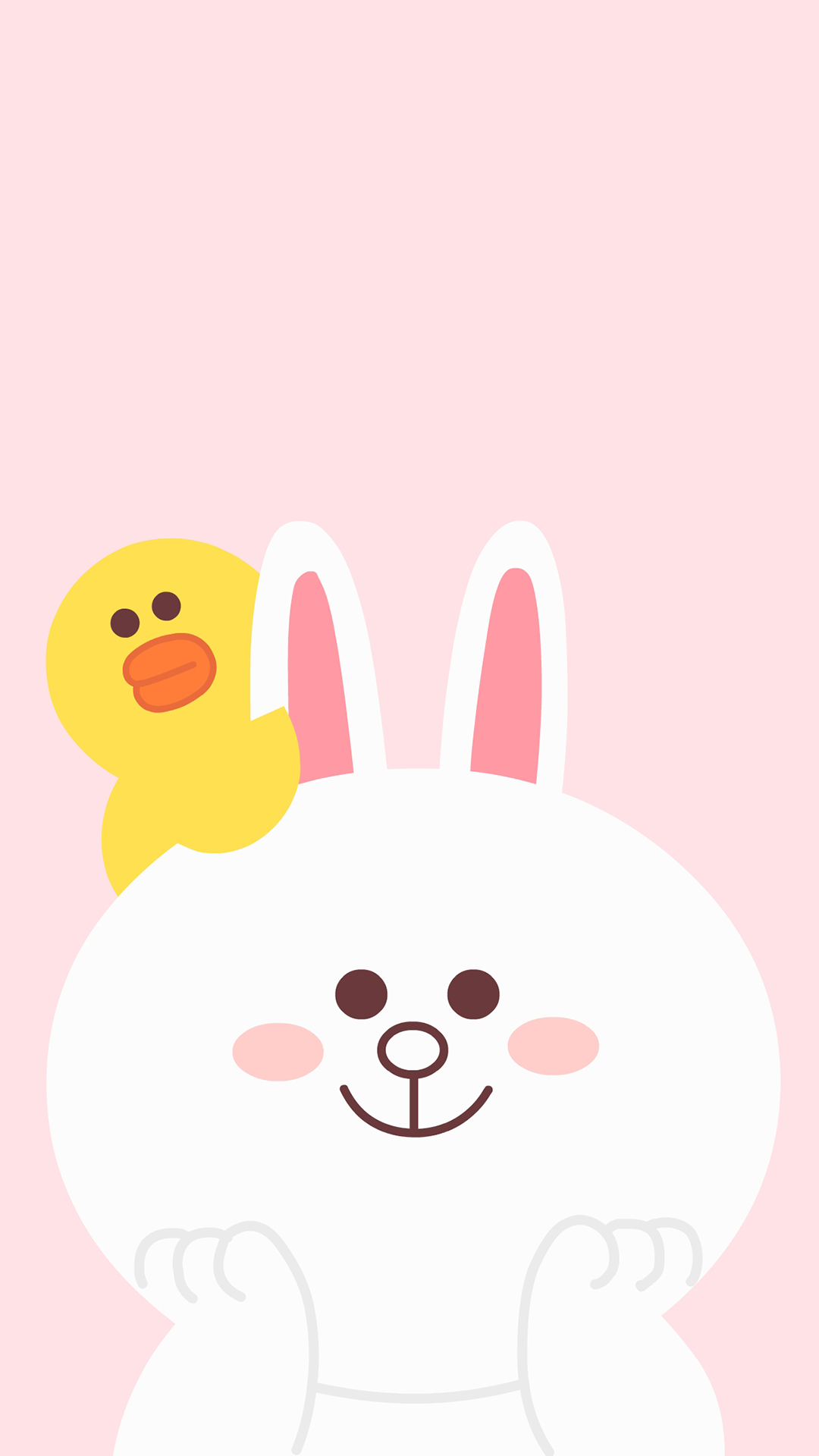 line 卡通 可妮兔 萨莉鸡 可爱 粉色