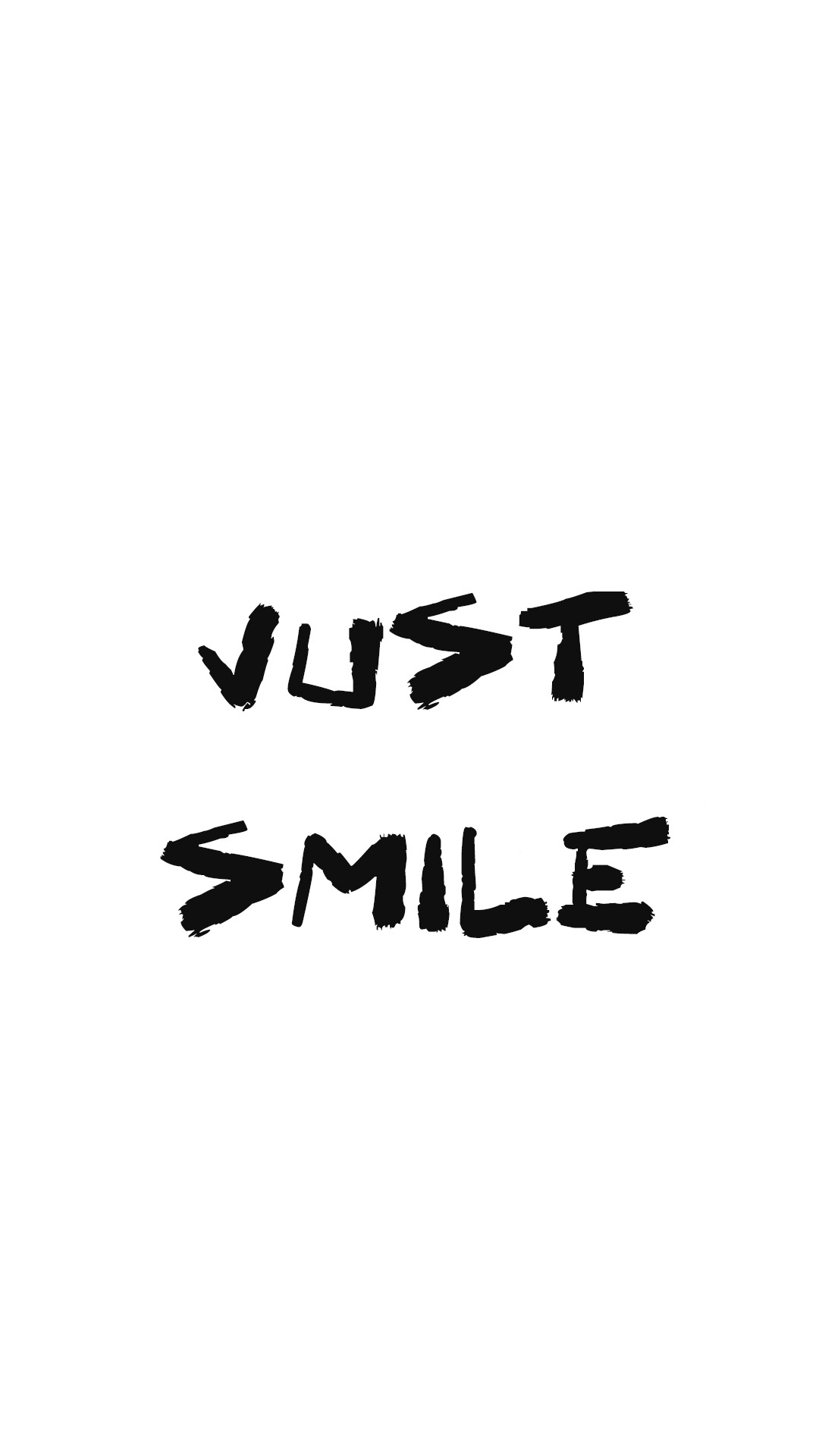 just smile 微笑 英文 黑白