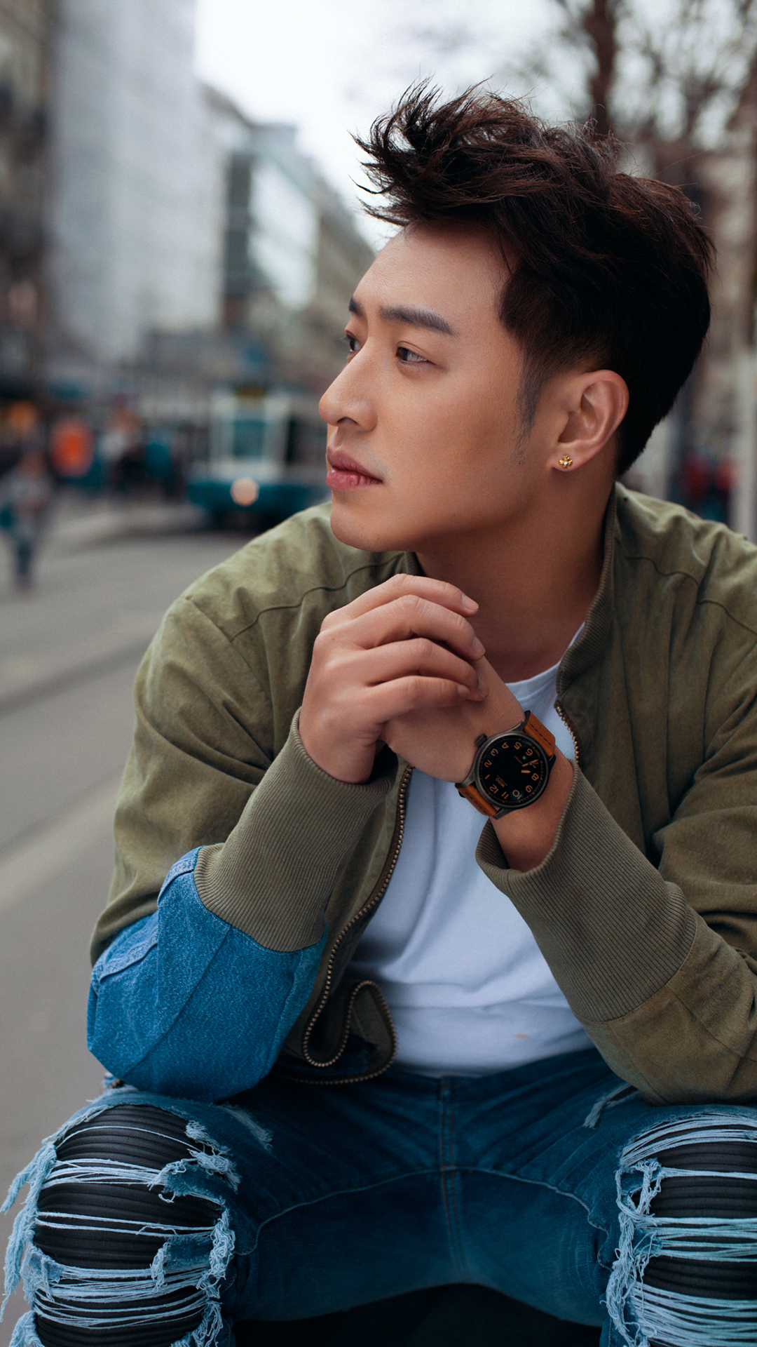 杨烁 演员 明星 艺人 酒窝 时尚 写真 苹果手机高