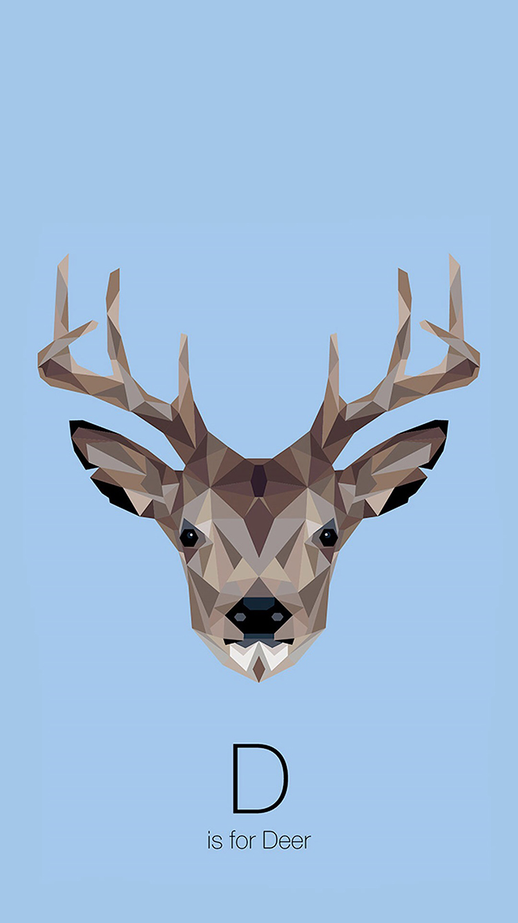 鹿deer 动物 平面设计 几何构成