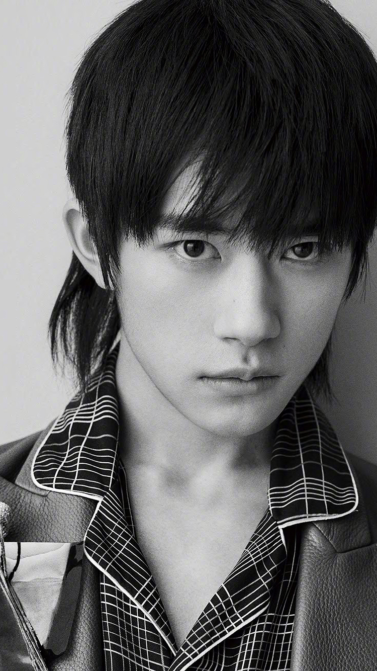 邓伦 歌手 演员 明星 艺人 格子衫 苹果手机高清