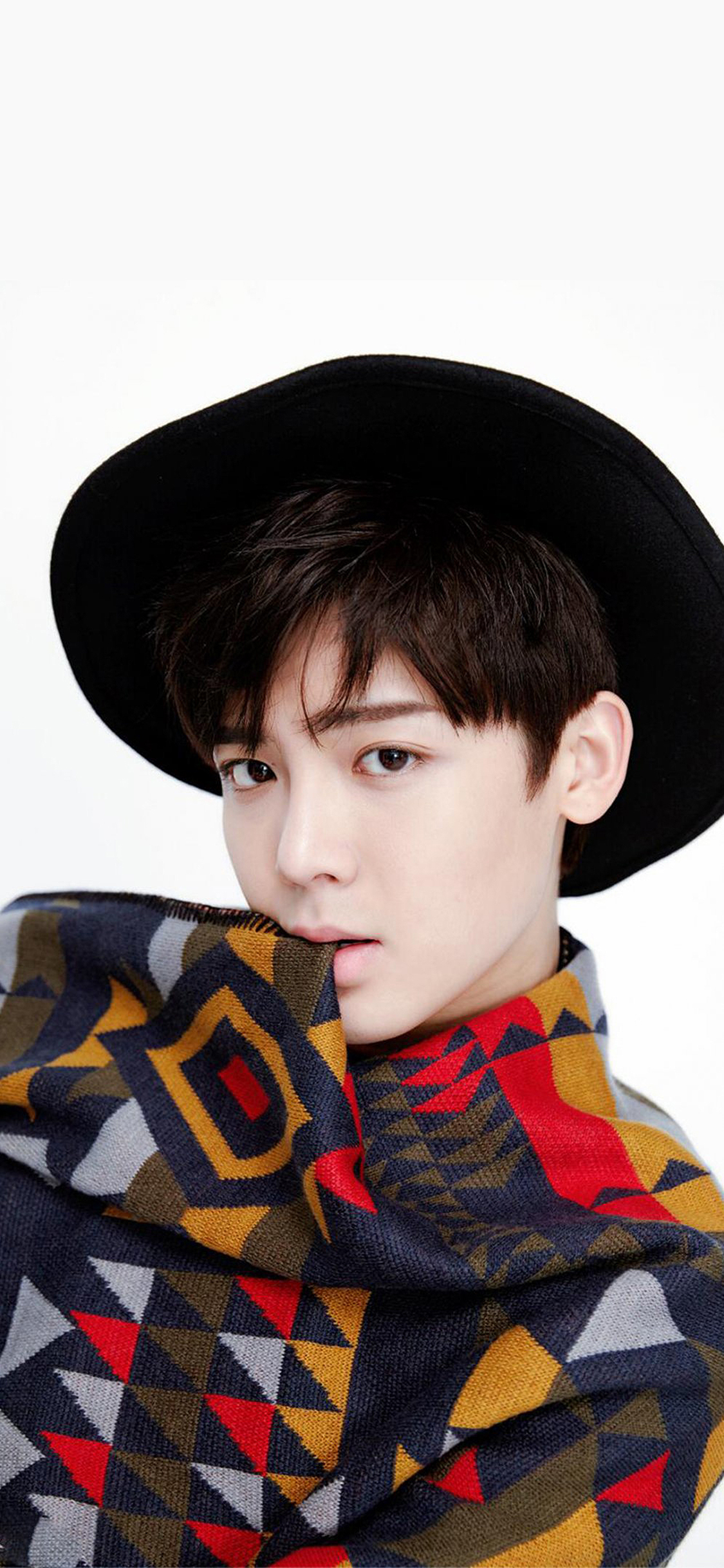 邓伦 演员 明星 艺人 黑白 写真 苹果手机高清壁