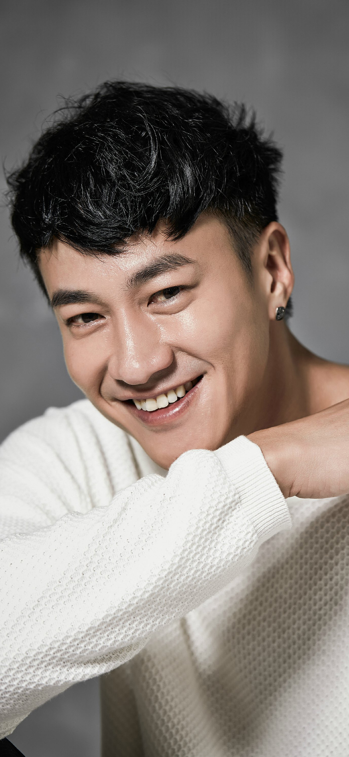 邓伦 演员 明星 艺人 黑白 写真 苹果手机高清壁