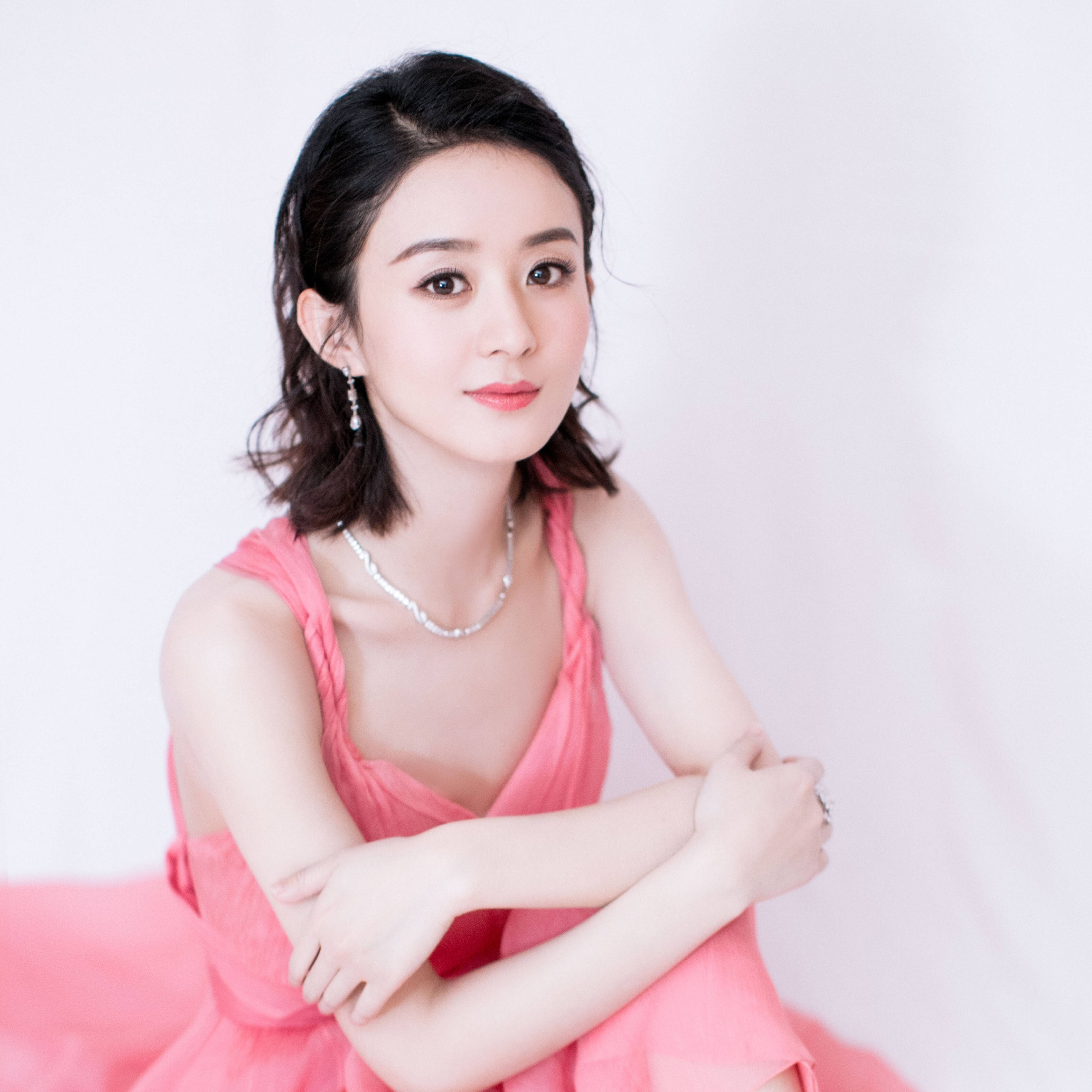 赵丽颖 演员 明星 艺人 粉色