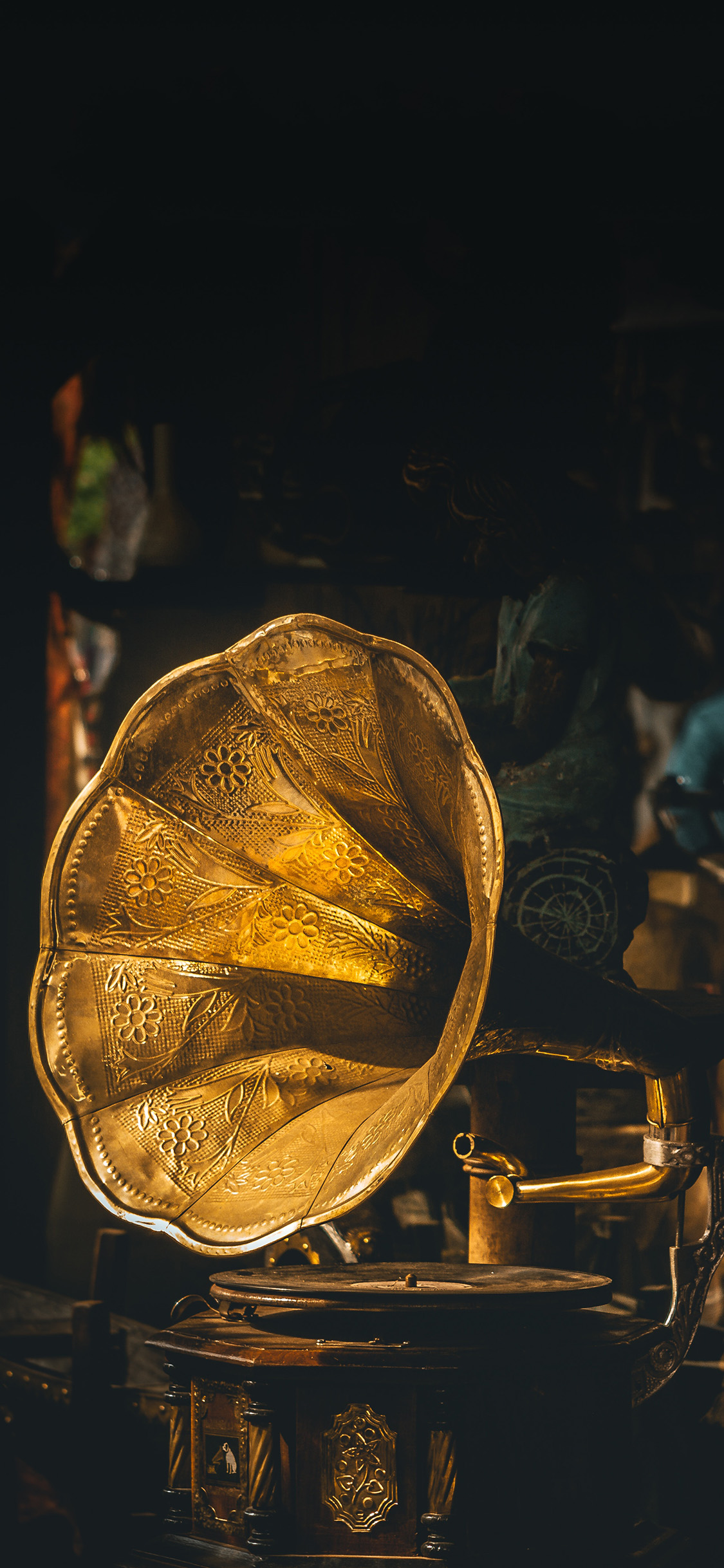 花瓶 插花 美观 桌子 苹果手机高清壁纸 1125x2