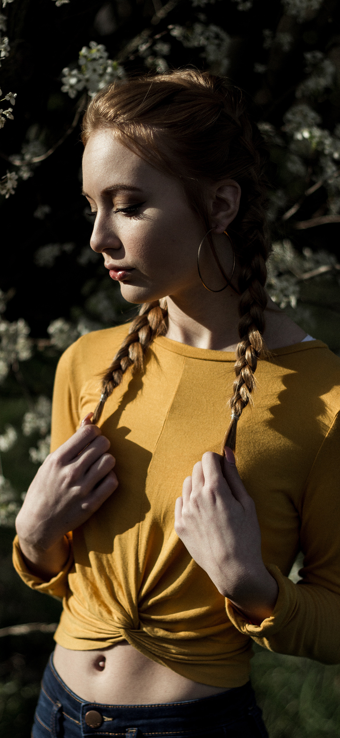 宋祖儿 红色 演员 童星 长发 写真 苹果手机高清