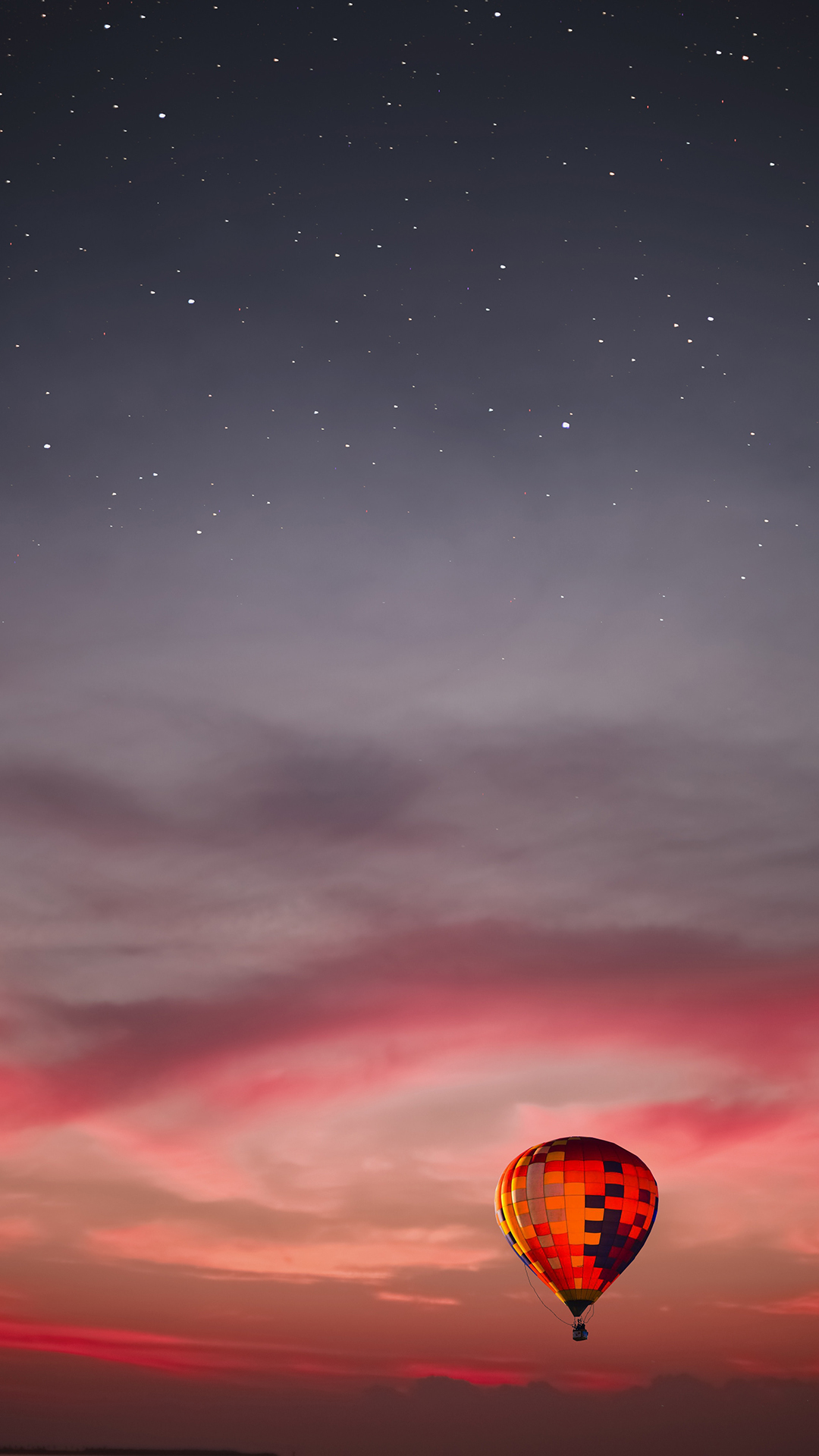 就是 黄昏 热气球 云彩 星星 星空
