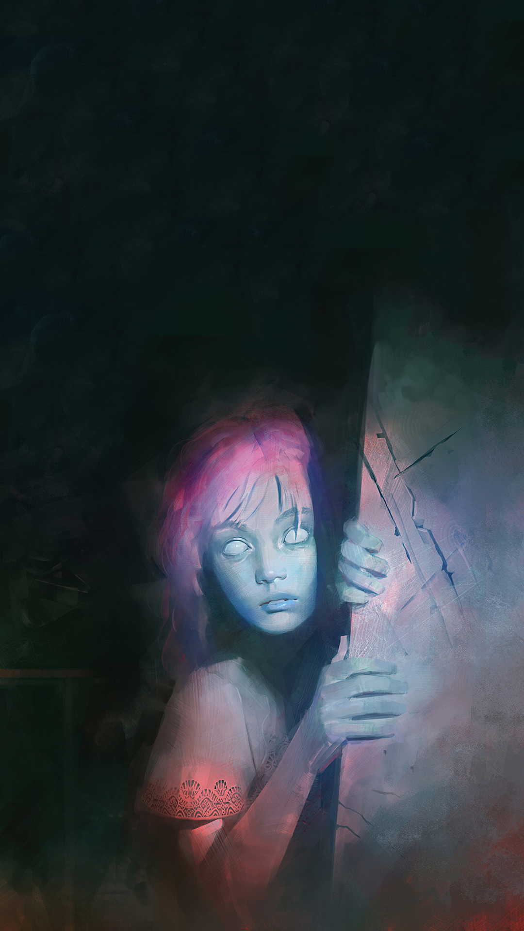 插画 诡异 小女孩 艺术