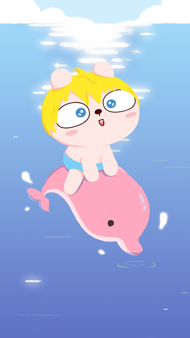 E NOFNO插画 情侣 接吻 爱情 苹果手机高清壁