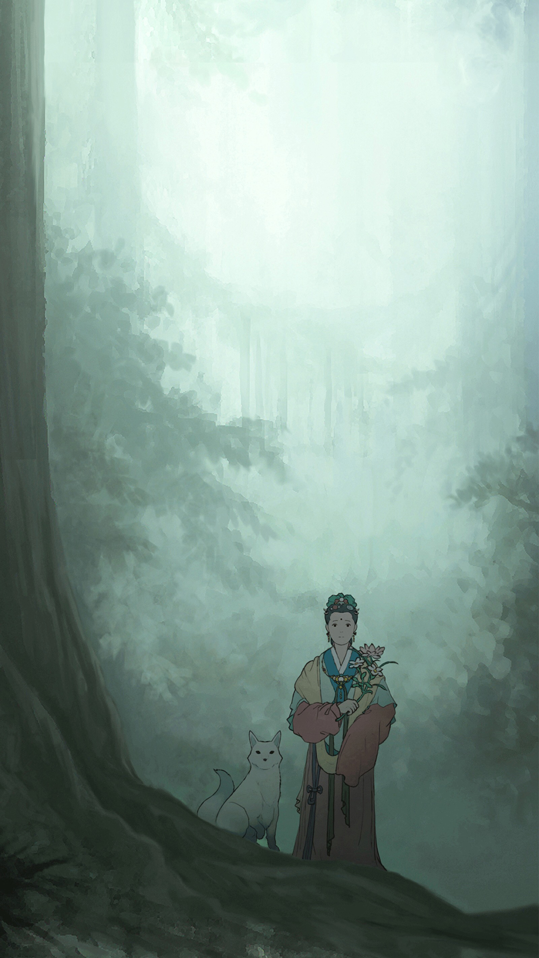 油画 花朵 色彩 艺术 苹果手机高清壁纸 1080x1920