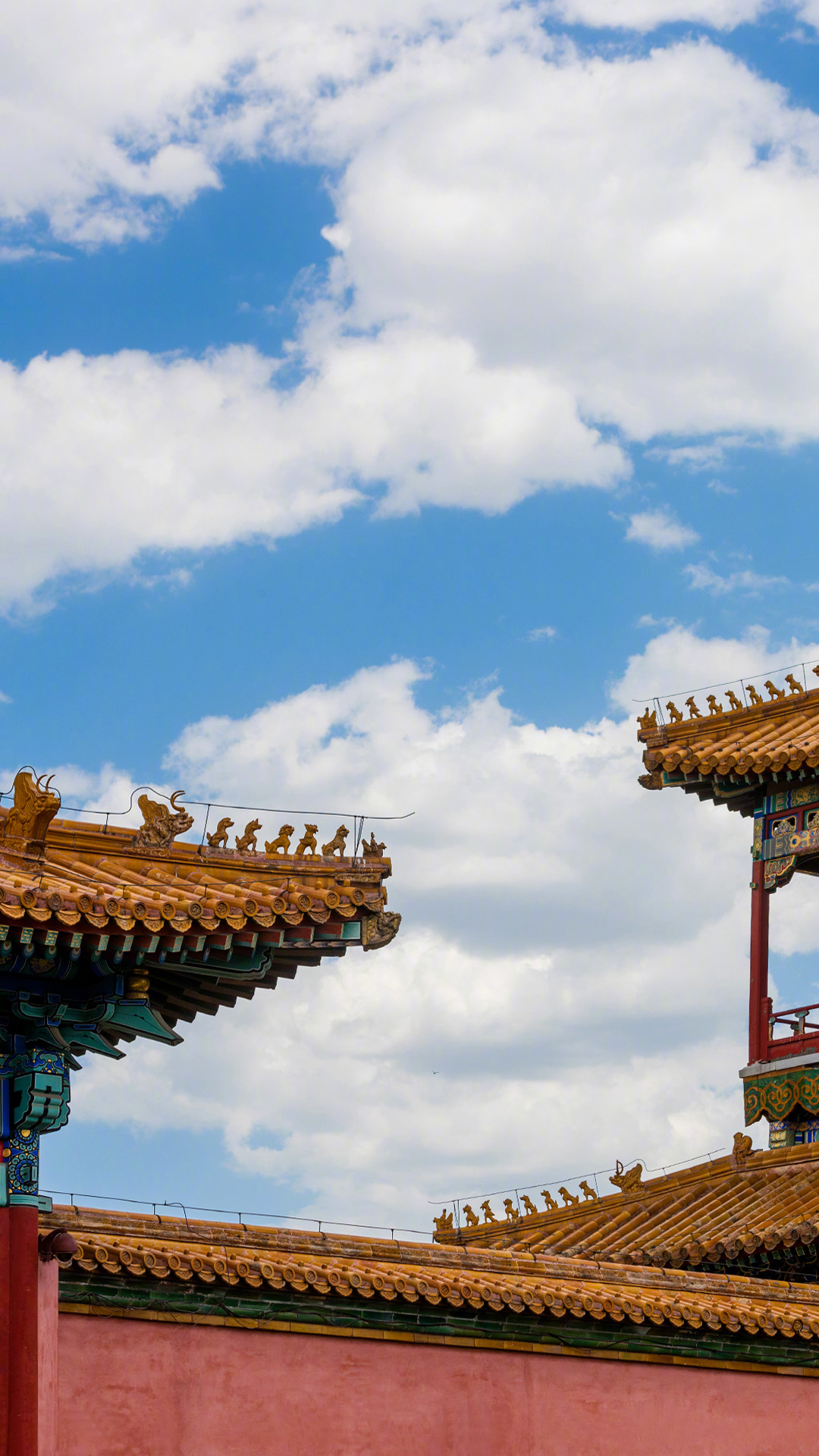 故宫 建筑 屋檐 瓦片 天空