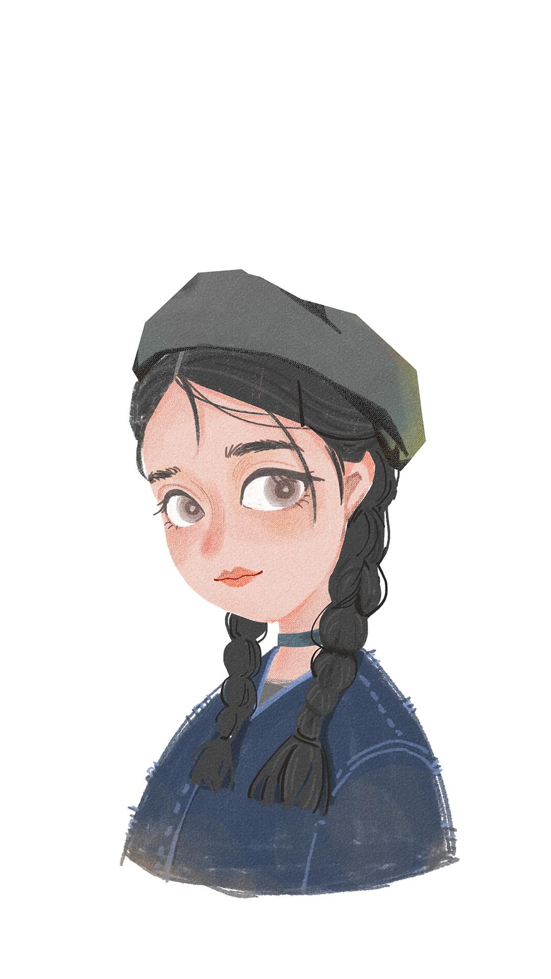 女孩 插画 潮流 时尚 苹果手机高清壁纸 1080x1