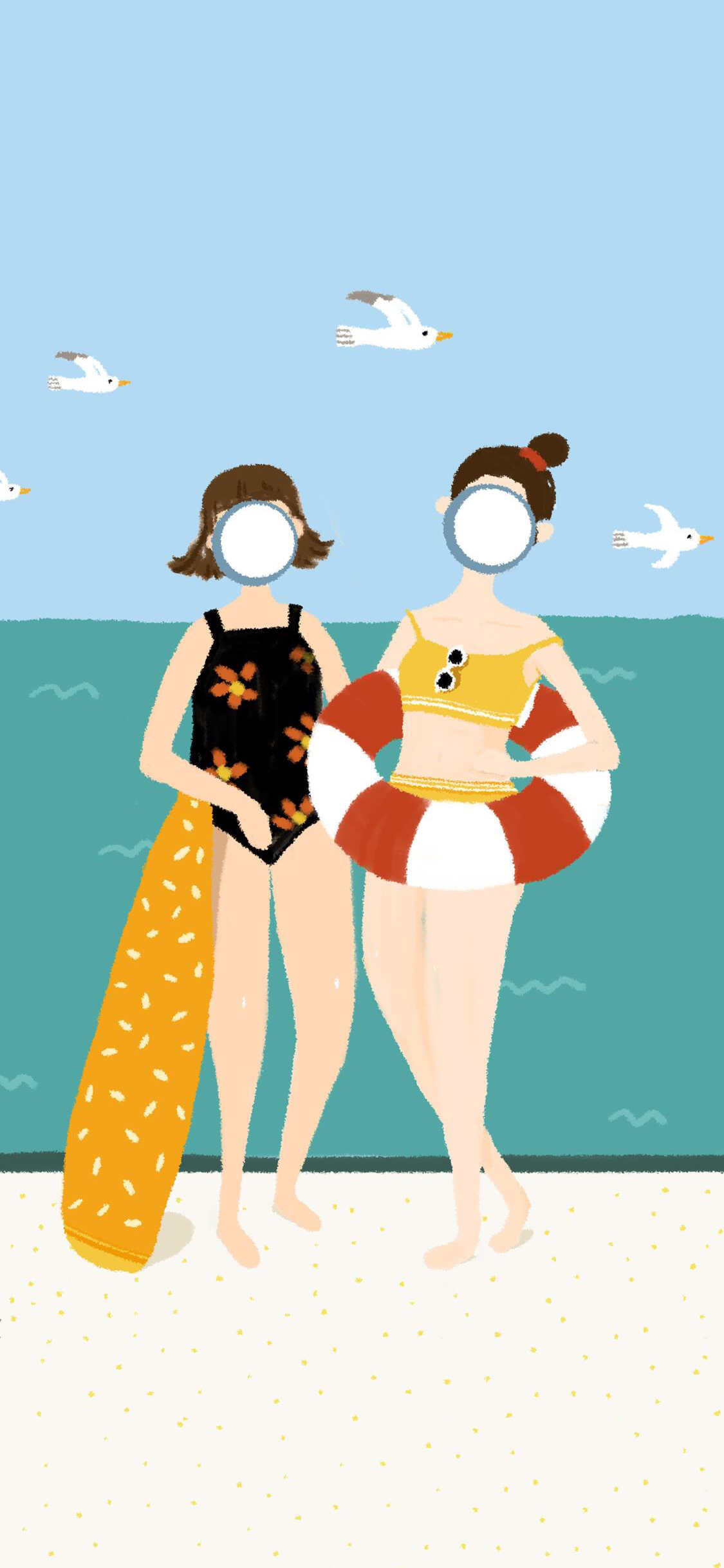 插画 青蛇 张曼玉 古风 苹果手机高清壁纸 1125