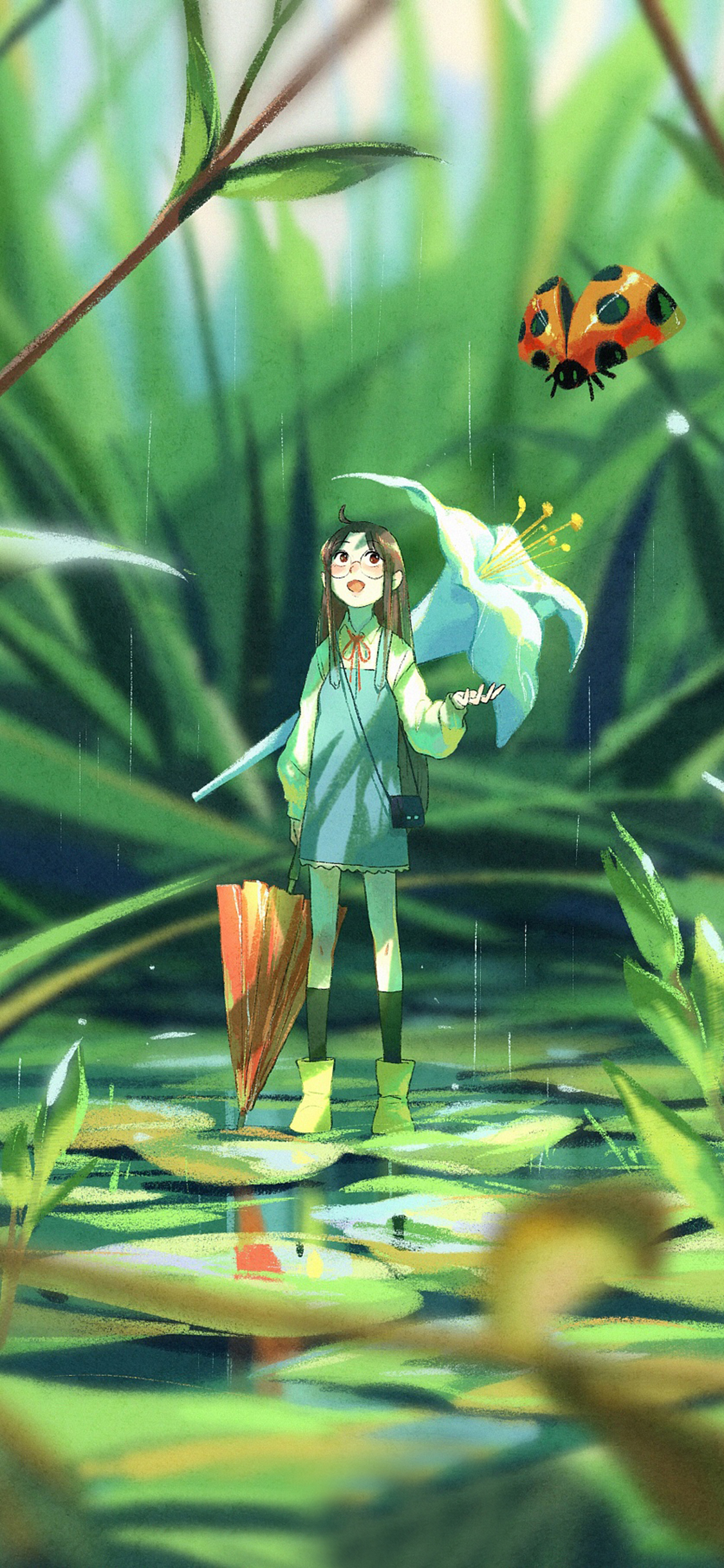 插画 青蛇 张曼玉 古风 苹果手机高清壁纸 1125