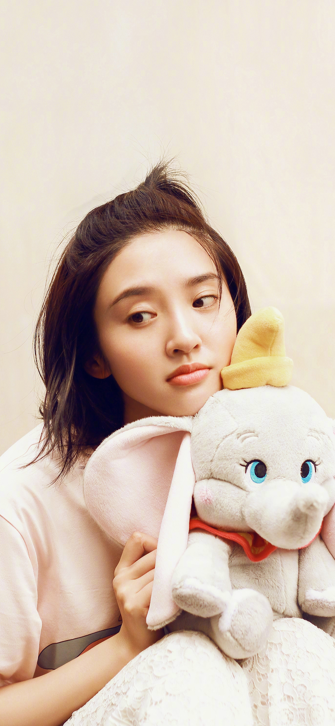 江一燕 演员 明星 艺人 蓝色 侧颜 苹果手机高清