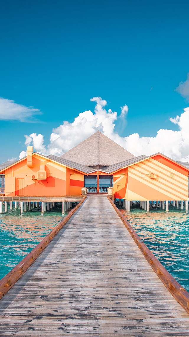 海边 海浪 沙滩 海水 苹果手机高清壁纸 640x11