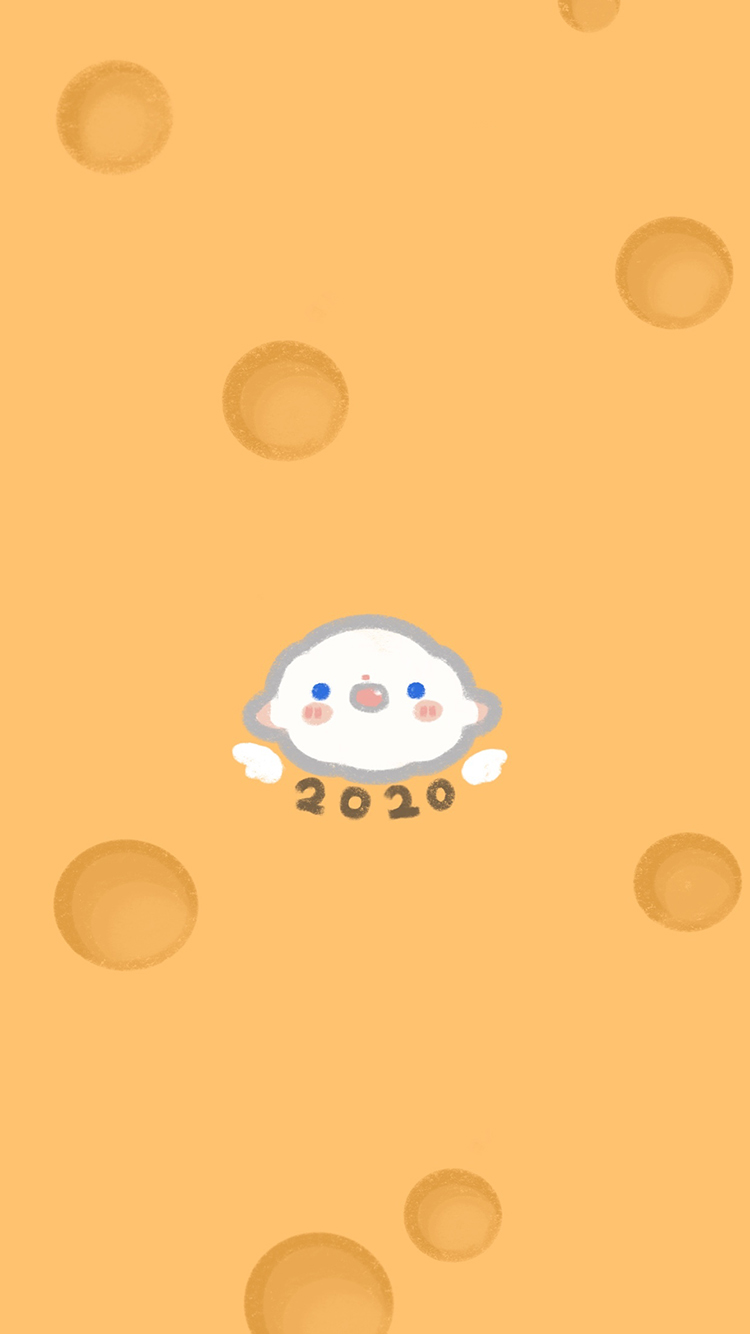 转运 2020 五角星 新年 鼠年 苹果手机高清壁纸