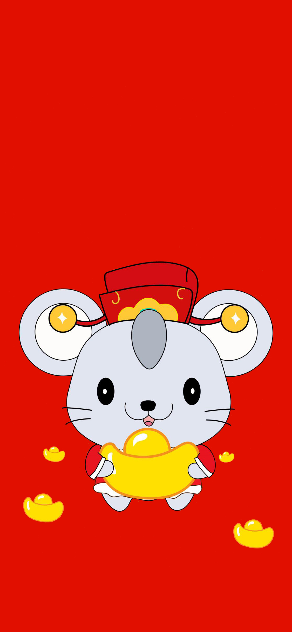 再见2018 你好2019 沙漏 兔子 新年 苹果手机高