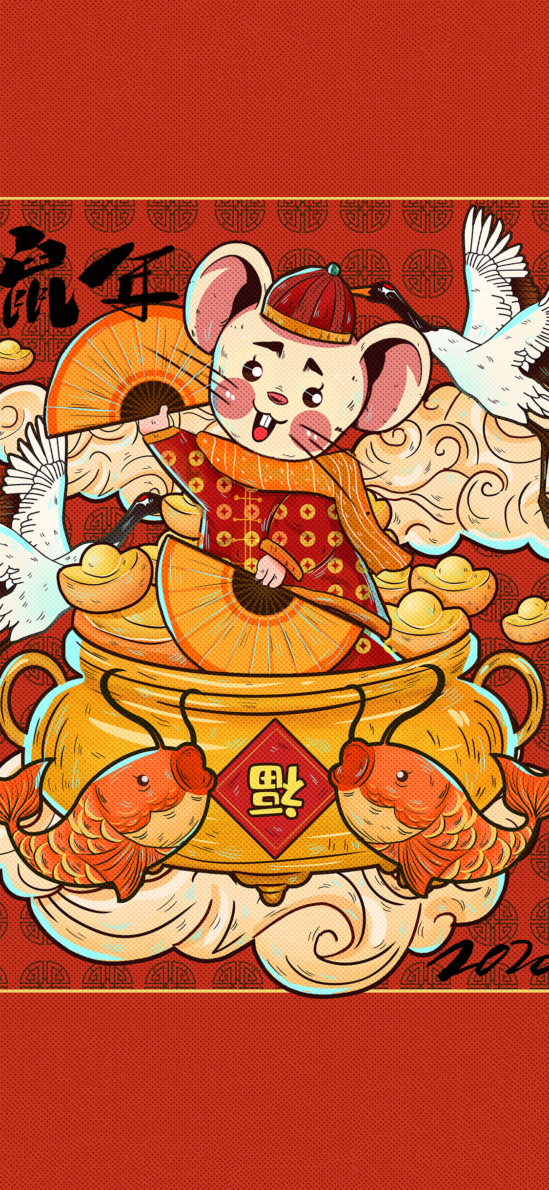 再见2018 你好2019 沙漏 兔子 新年 苹果手机高